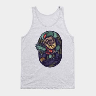 Scary Wood Cutter illustration Tank Top